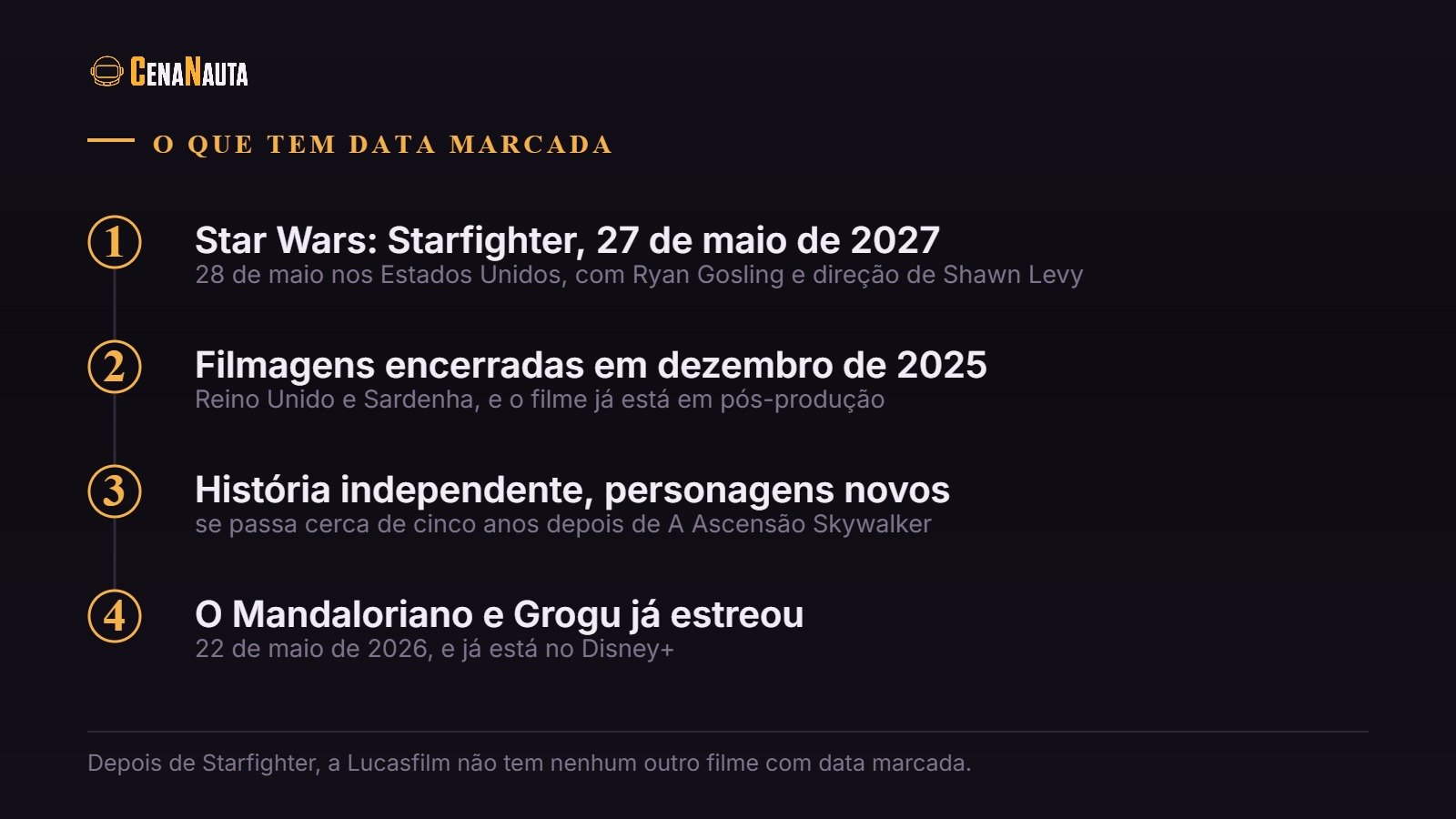 O novo filme de Star Wars com data marcada e o que já estreou