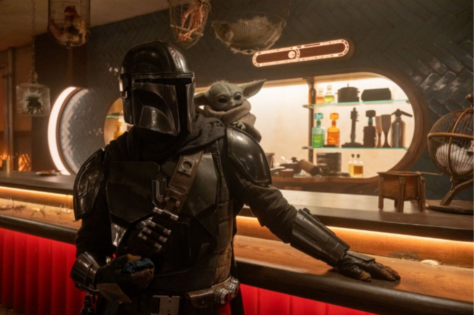 Din Djarin e Grogu em O Mandaloriano e Grogu, o último filme de Star Wars nos cinemas
