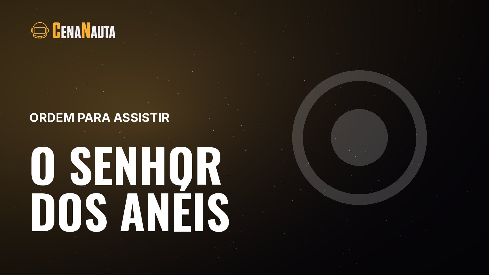 Capa do artigo do Cenanauta sobre ordem para assistir o senhor dos aneis