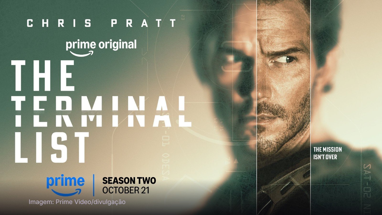 Arte oficial da 2ª temporada de A Lista Terminal, com Chris Pratt como James Reece