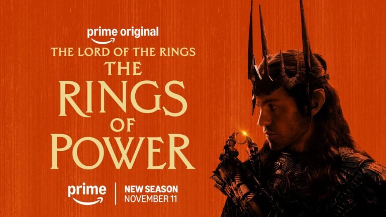 Key art oficial da 3ª temporada de Os Anéis de Poder, com Sauron e o Um Anel