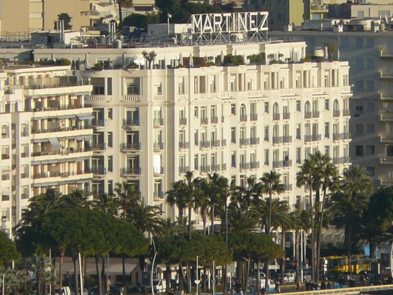 Fachada do Hôtel Martinez, na Croisette, em Cannes