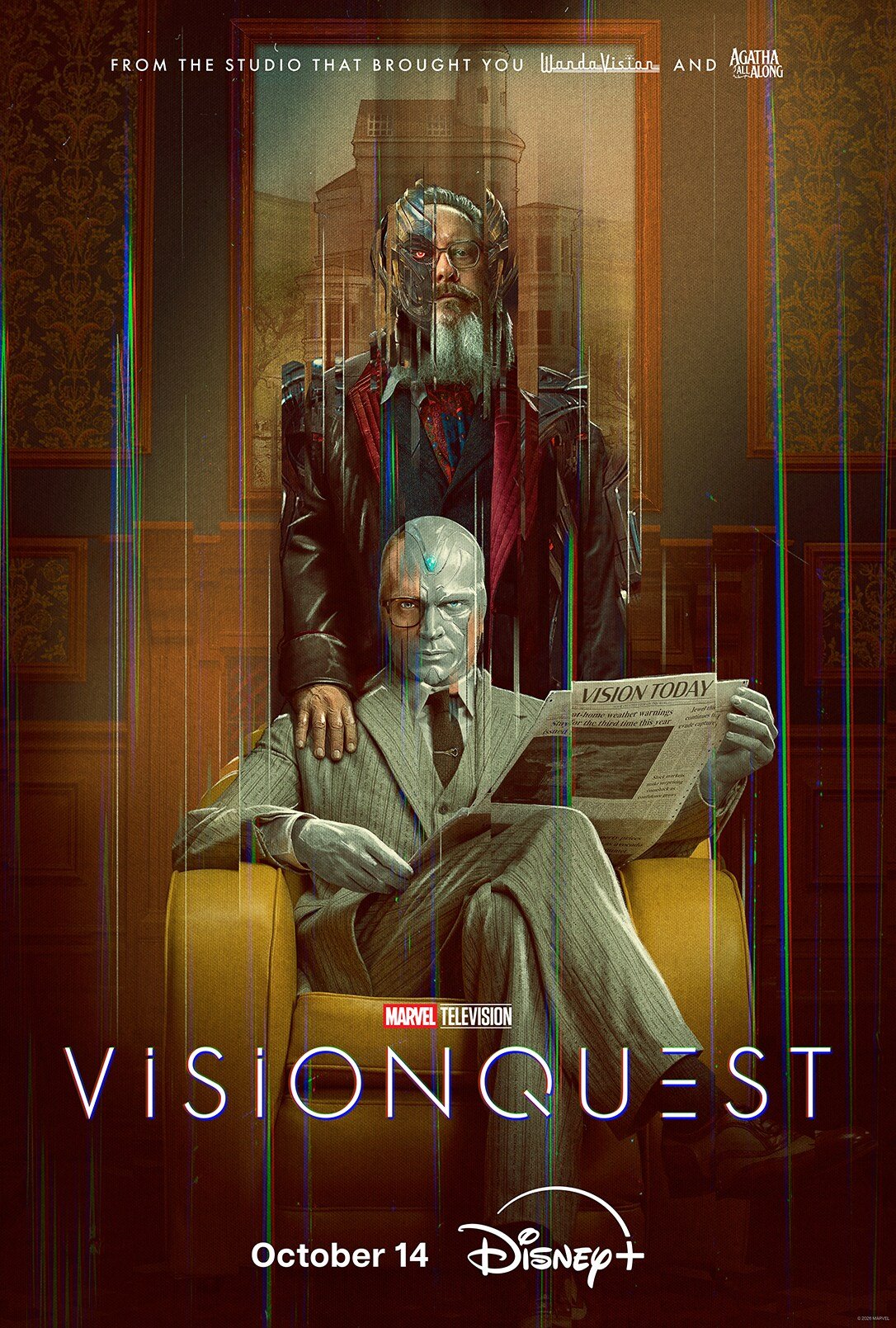 Arte oficial de VisionQuest, série da Marvel Television com Paul Bettany como o Visão Branco